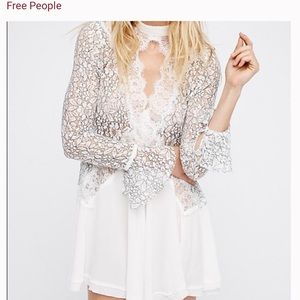 Free People Tell Tale Lace Long Sleeve Dress